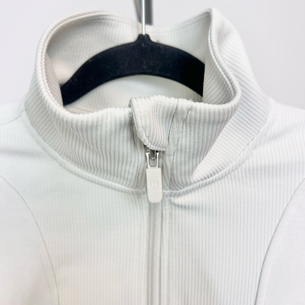 Lululemon Softstreme Half Zip Ribbed Pullover Women’s Size 4 Bone - Picture 6 of 12